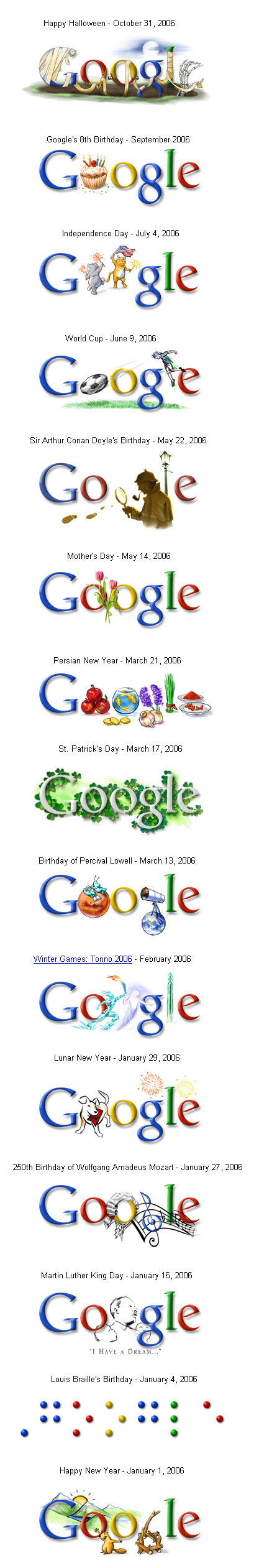 Google logos